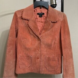 Karen Kane Petite Small Women's Coral Suede Blazer